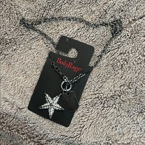 Women's star and dog tag emo Spencer’s necklace